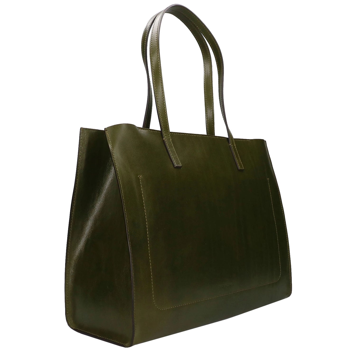 Borsa shopper sfoderata in pelle