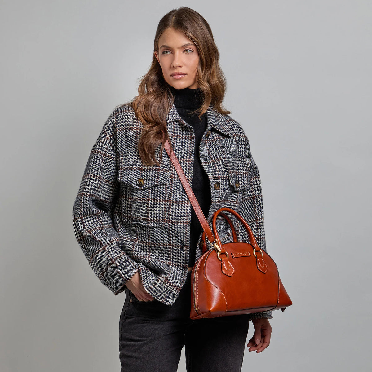 Borsa da donna in pelle con tracolla removibile