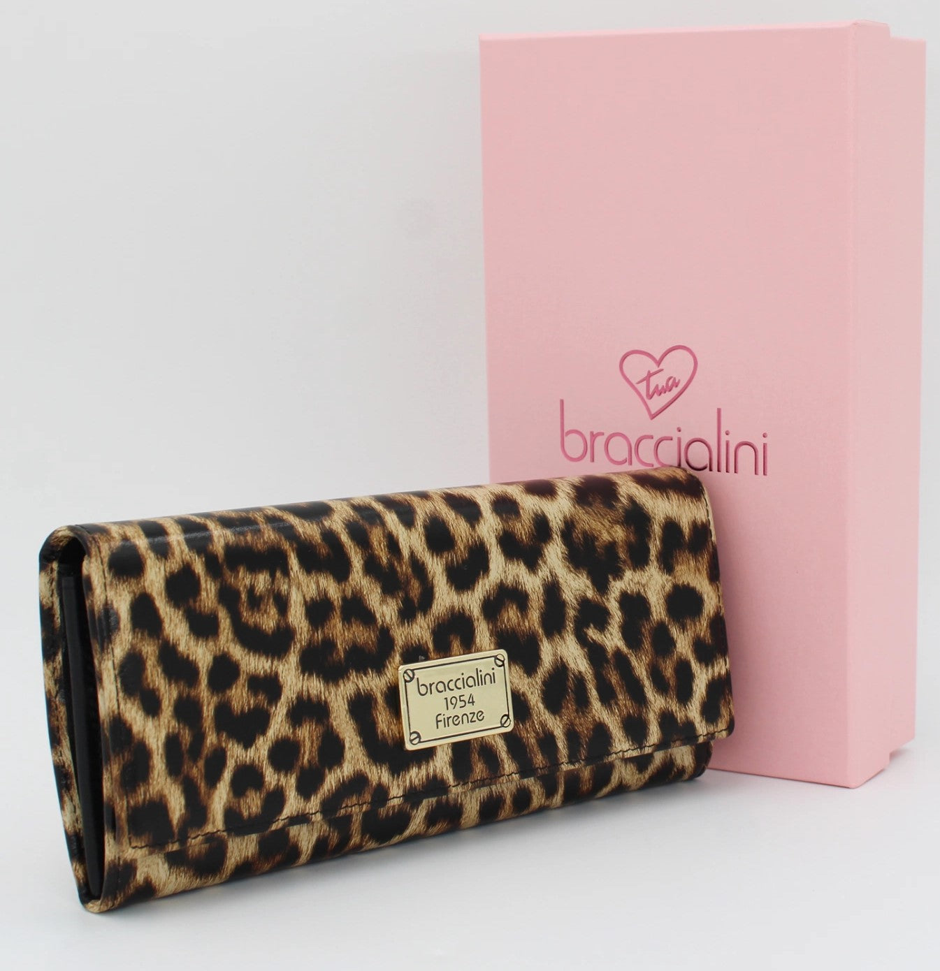 Portafogli Lungo Braccialini Leopard in pelle