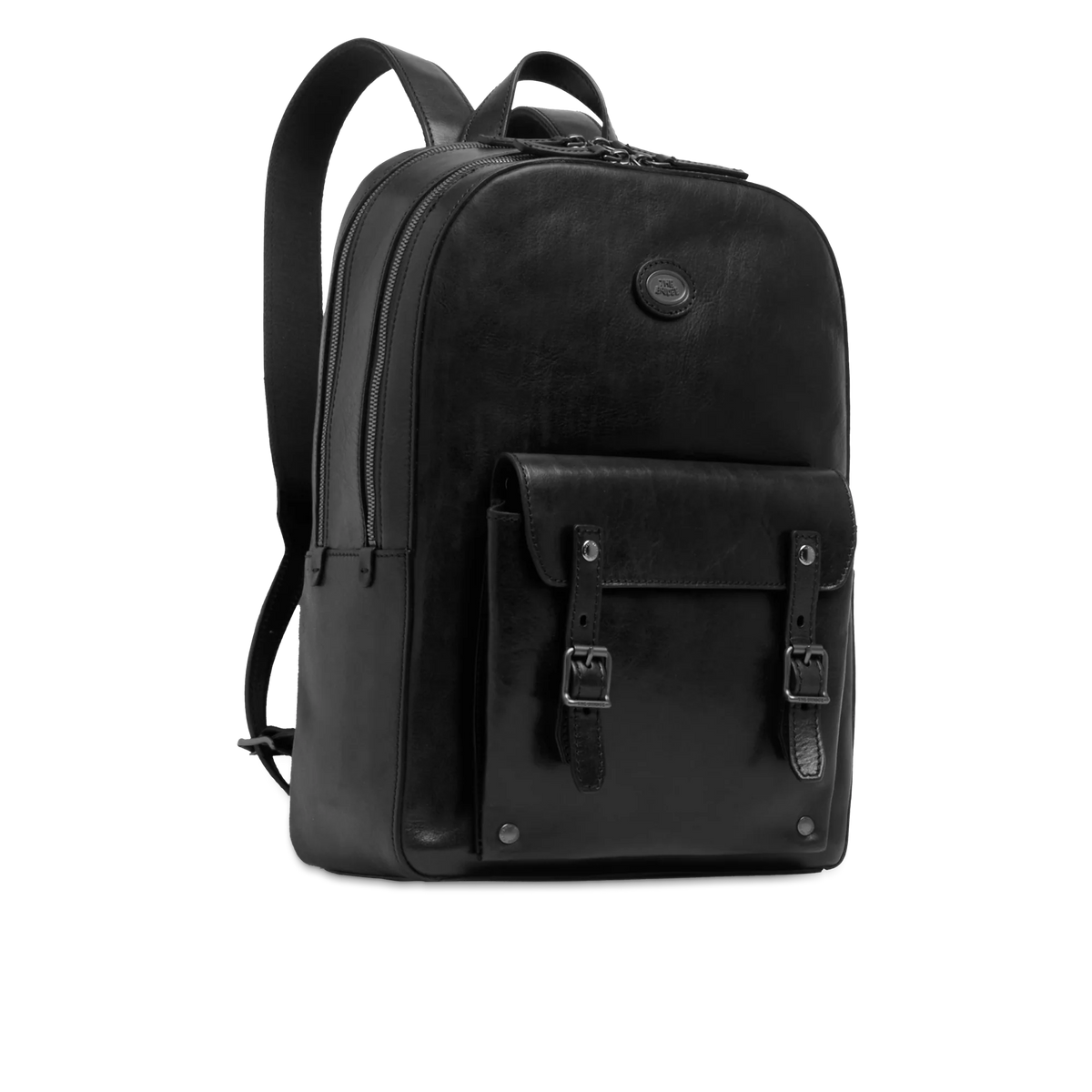 Zaino in pelle uomo due zip Galileo