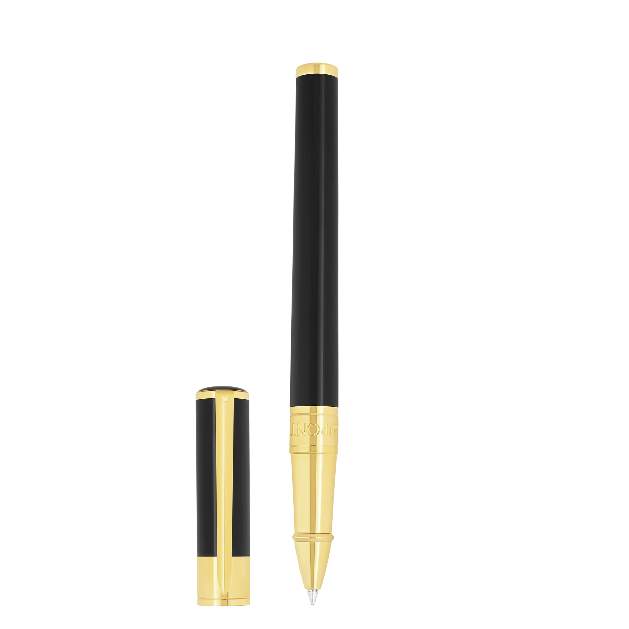 Penna roller nera e ora D Initial