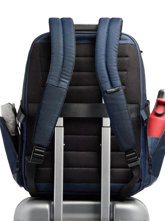 Zaino 3 comparti porta PC 17" in tessuto e pelle