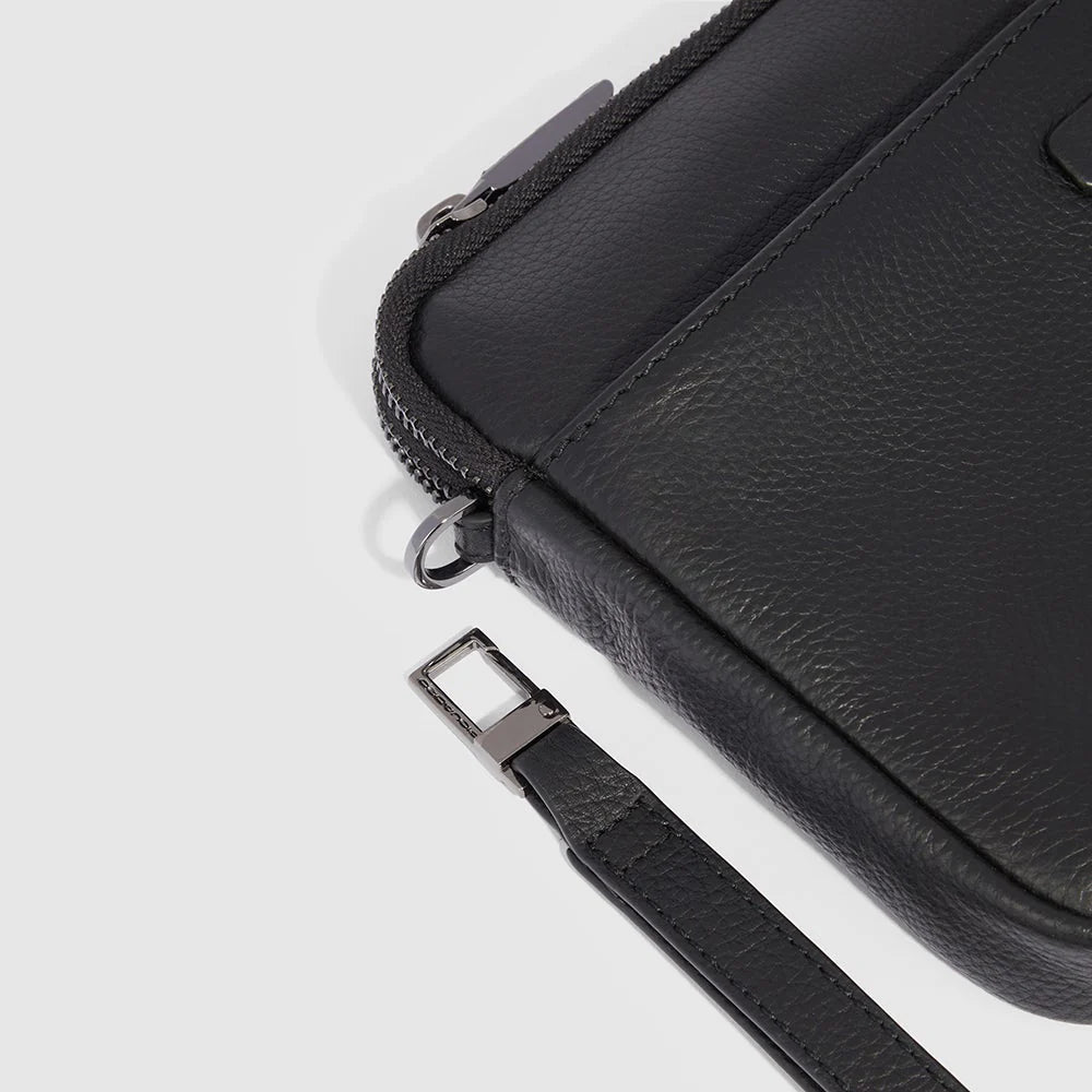 Pochette uomo porta iPad®mini in pelle con polsiera