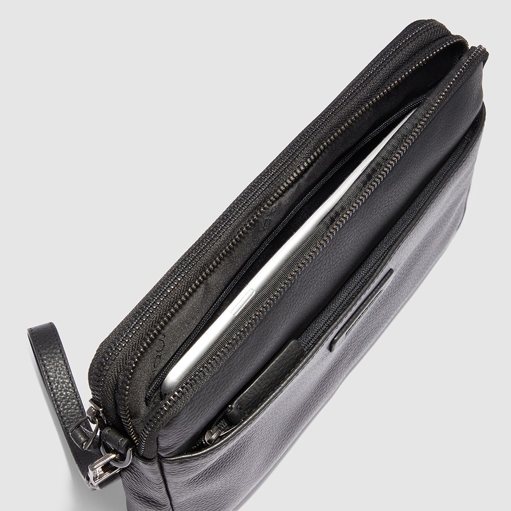 Pochette uomo porta iPad®mini in pelle con polsiera