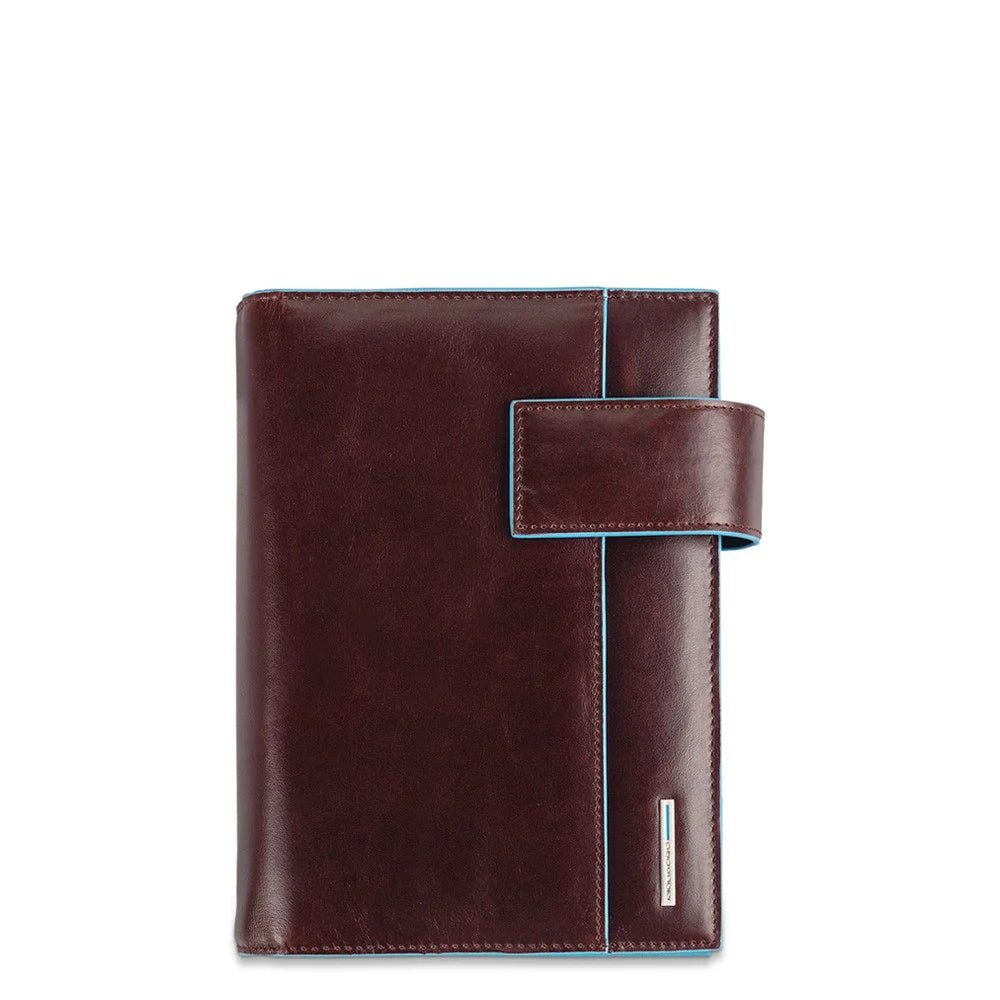 Agenda organizer in pelle con porta penne