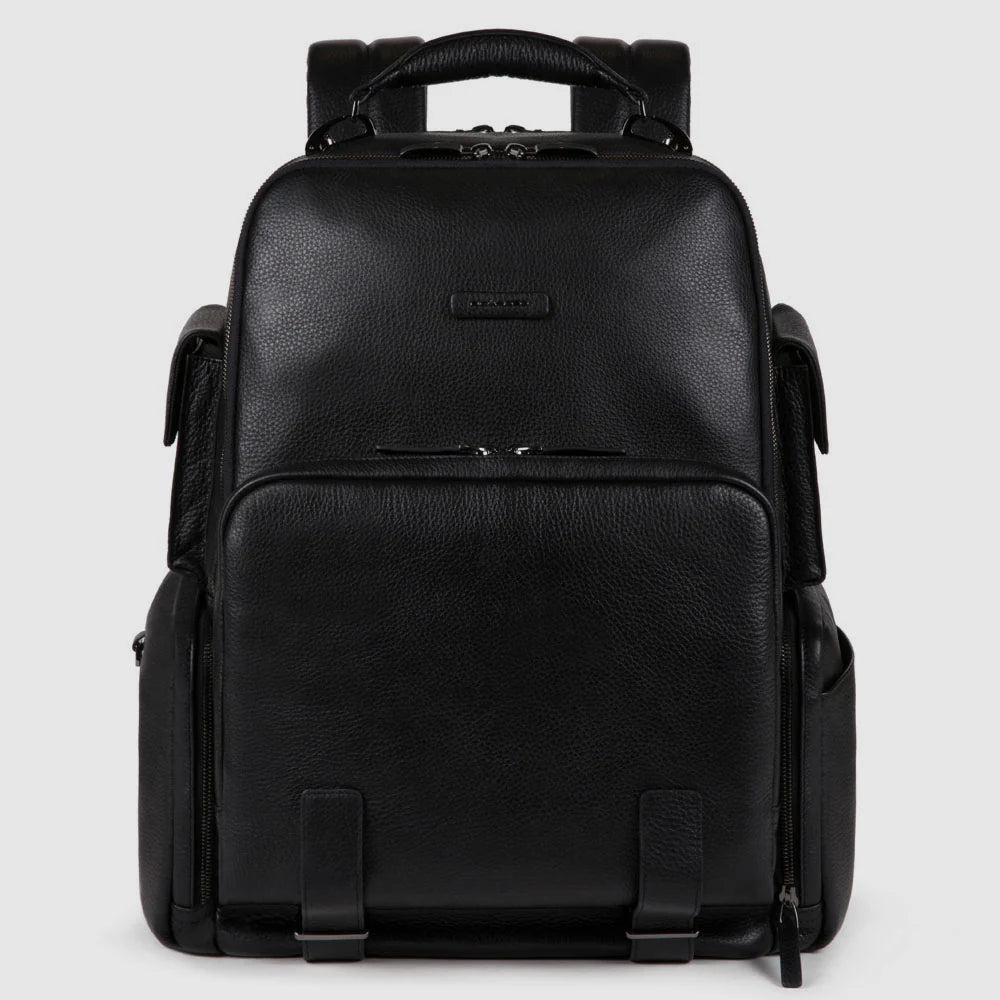Zaini viaggio pelle, 3 comparti Bagmotic, antifurto Fingerprint