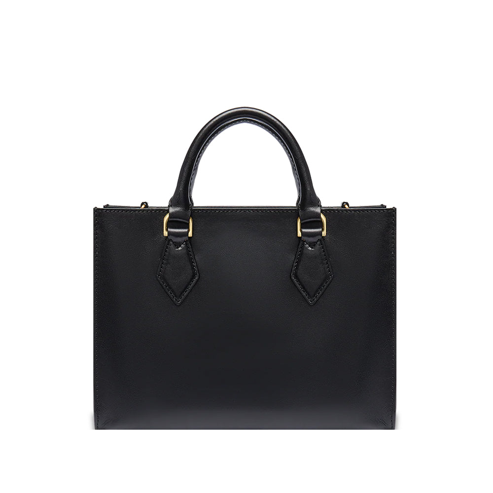 Borsa a mano in pelle con tracolla removibile