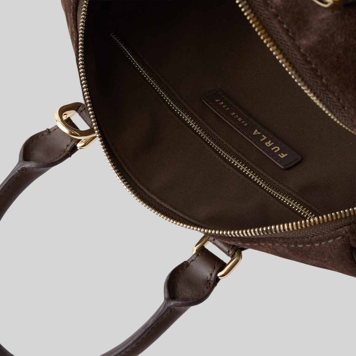 Furla Olivia Boston in pelle scamosciata