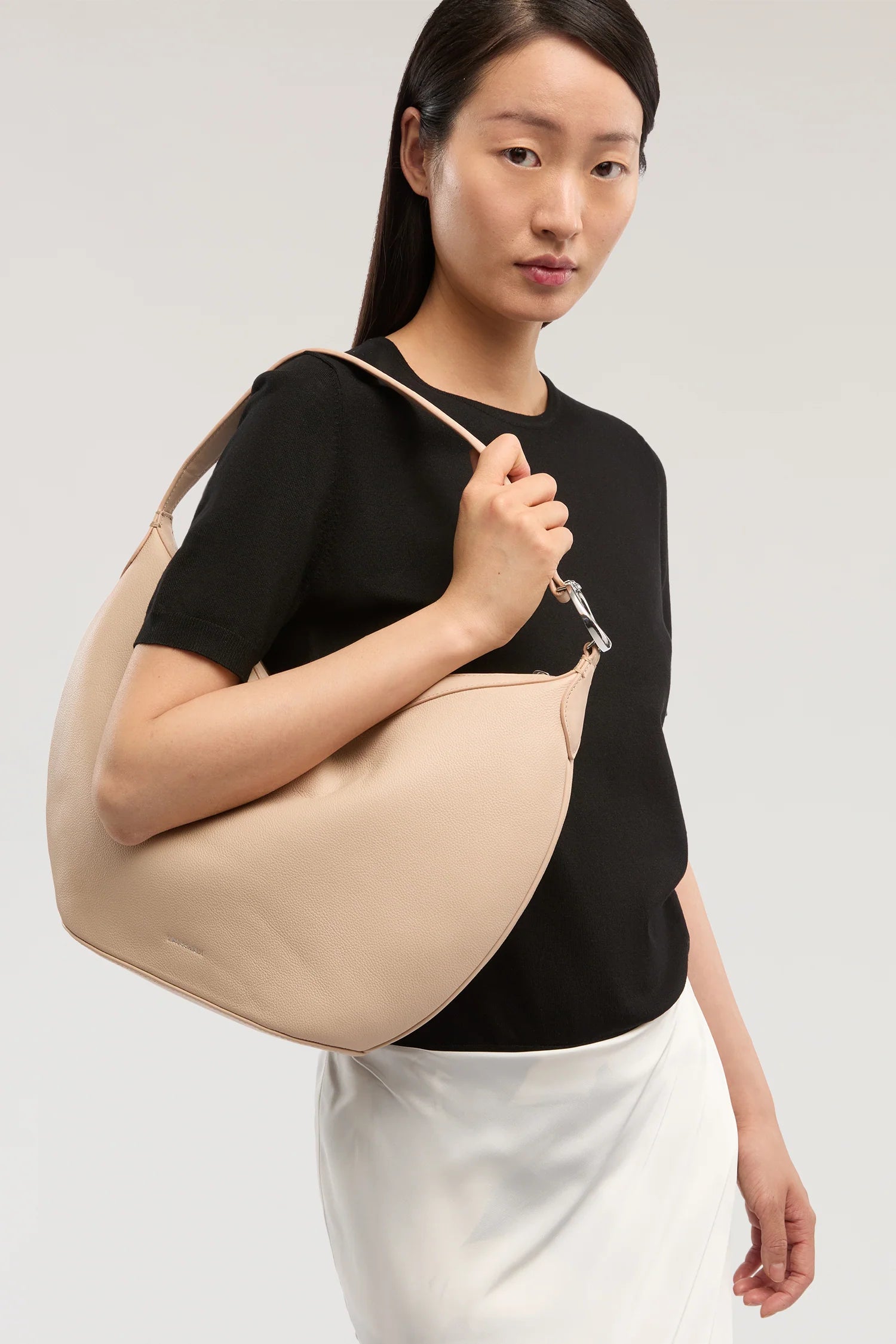 Borsa hobo Whippet media in pelle
