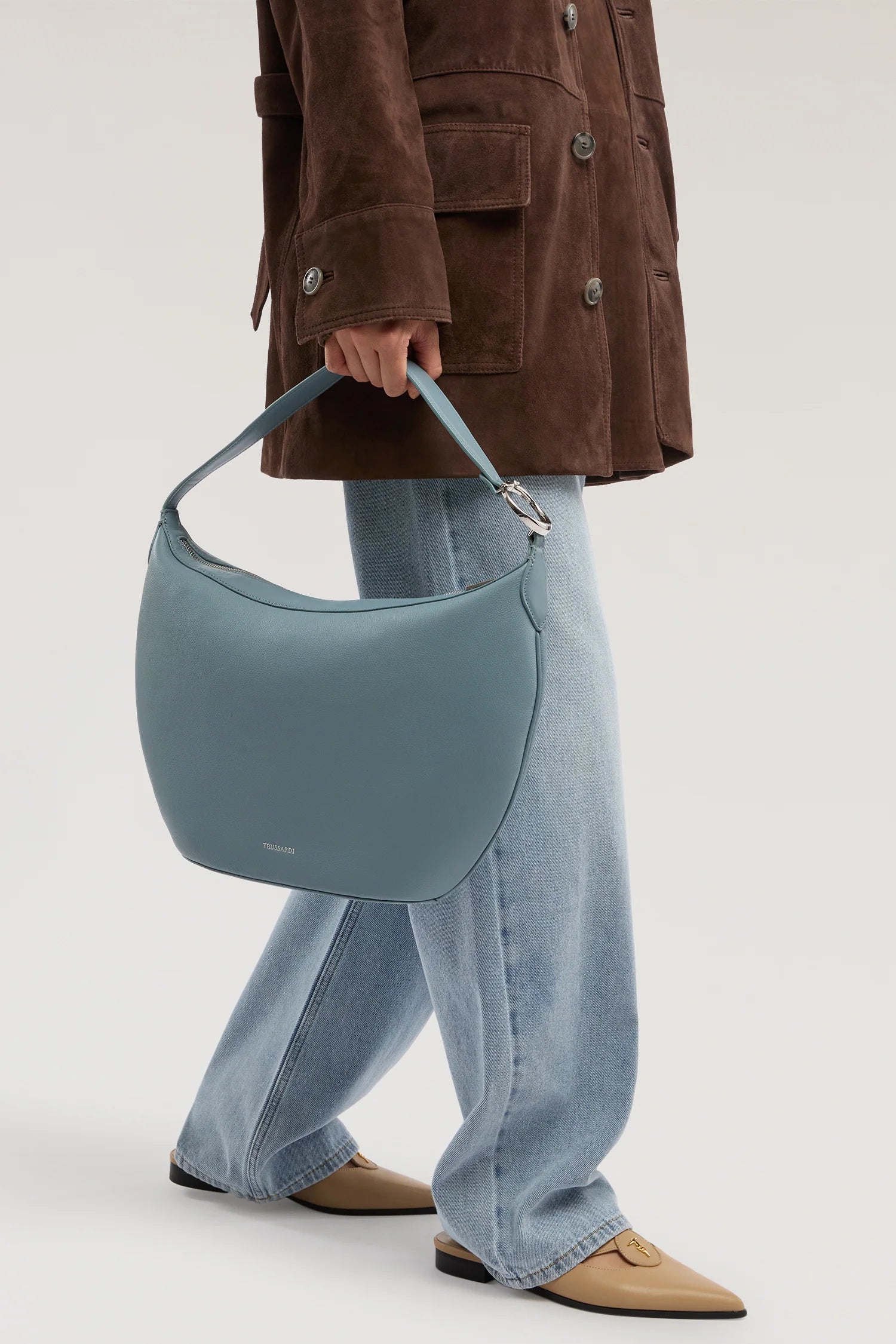 Borsa hobo Whippet media in pelle
