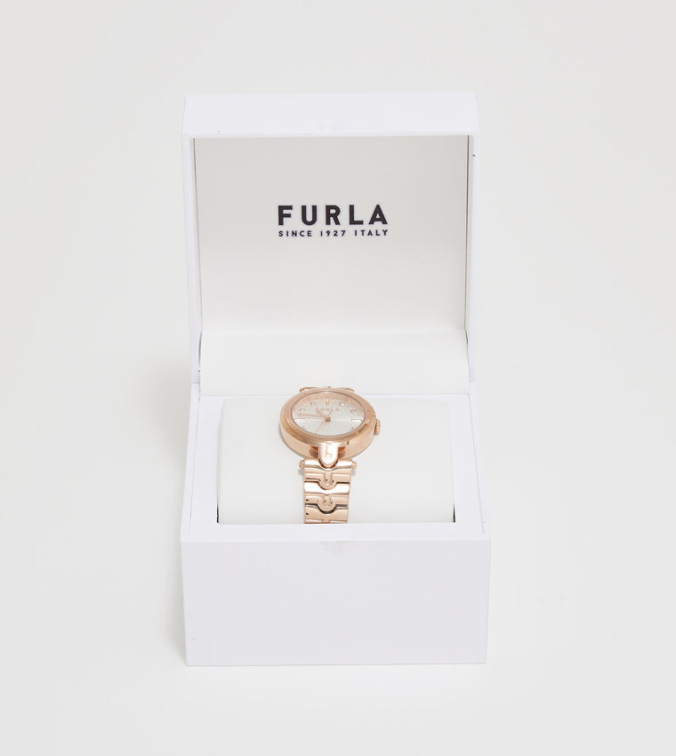 Orologio Furla ARCH-BAR, con bracciale in oro rosato