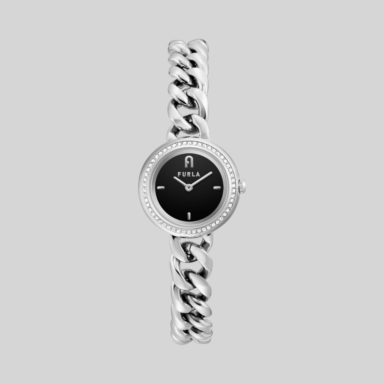 Orologio Furla Chain Round, bracciale a maglie intrecciate