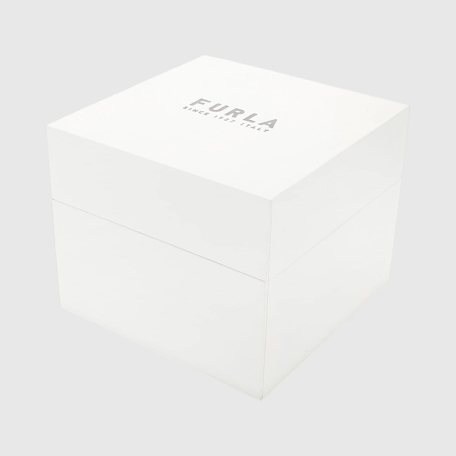 Confezione regalo bianca quadrata con logo Furla per orologio LIBUTTI