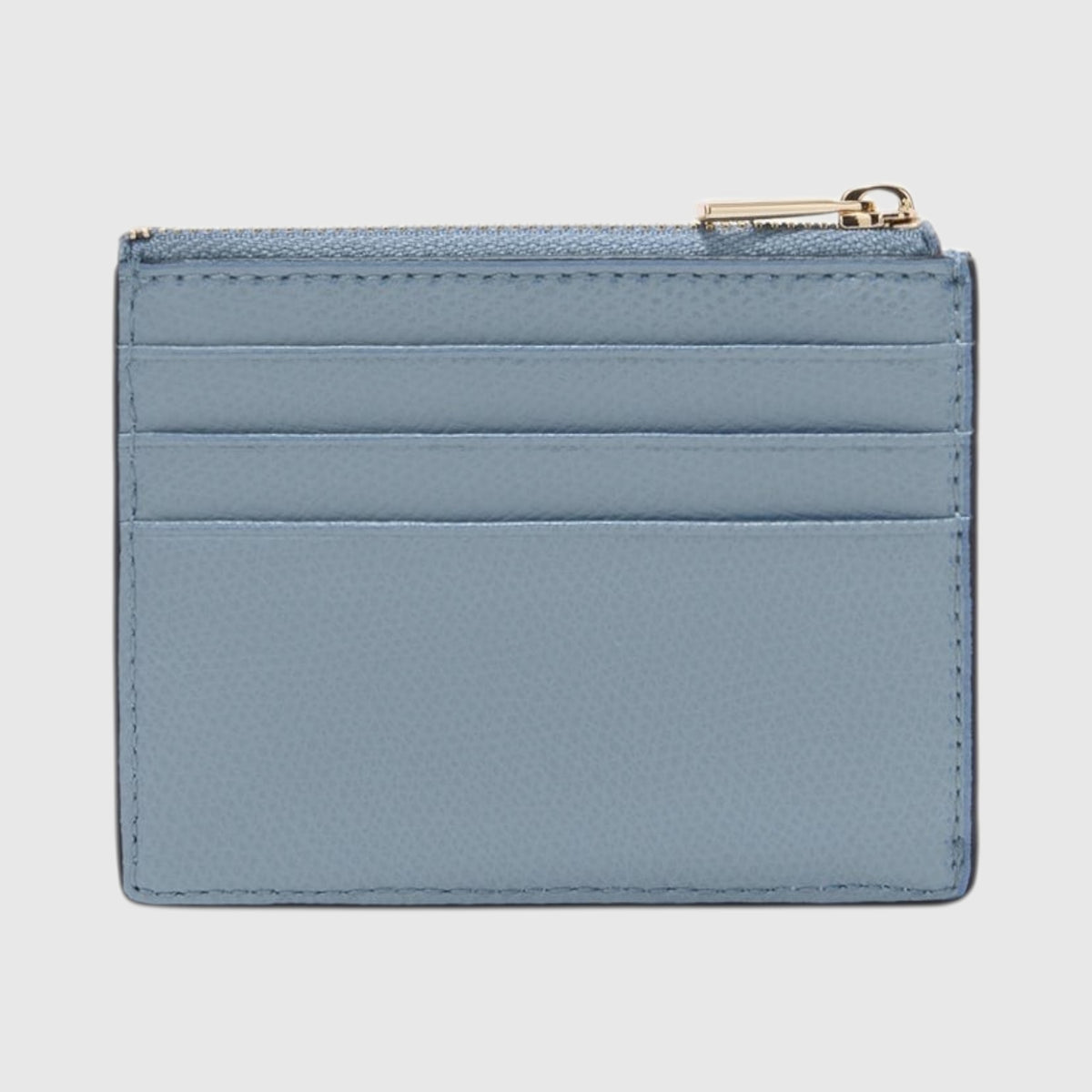 Portacarte di credito LIBUTTI Furla Camelia in pelle azzurra con scomparti e chiusura a zip