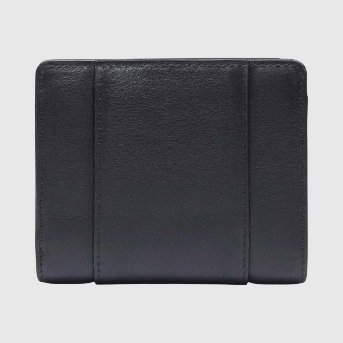 Portafoglio LIBUTTI piccolo da donna in pelle nera con protezione RFID, scomparti per carte e portamonete