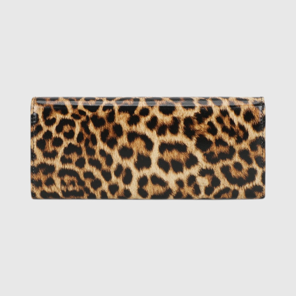 Portafoglio lungo LIBUTTI Braccialini in pelle con stampa leopardata, patta frontale e logo dorato.