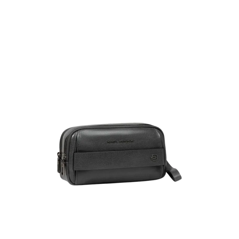 Pochette 2 comparti in pelle