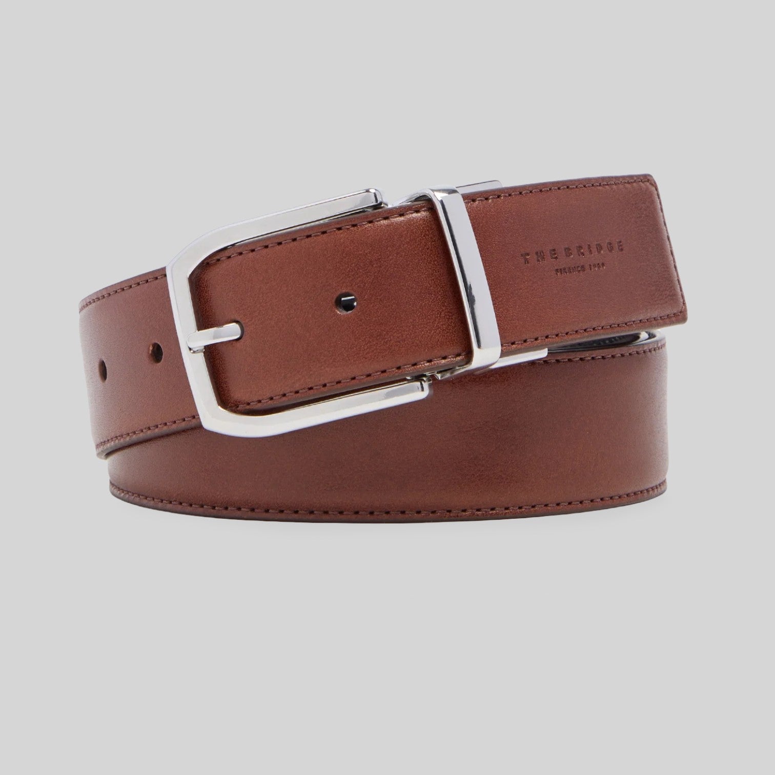 Cintura in pelle uomo reversibile nero/marrone