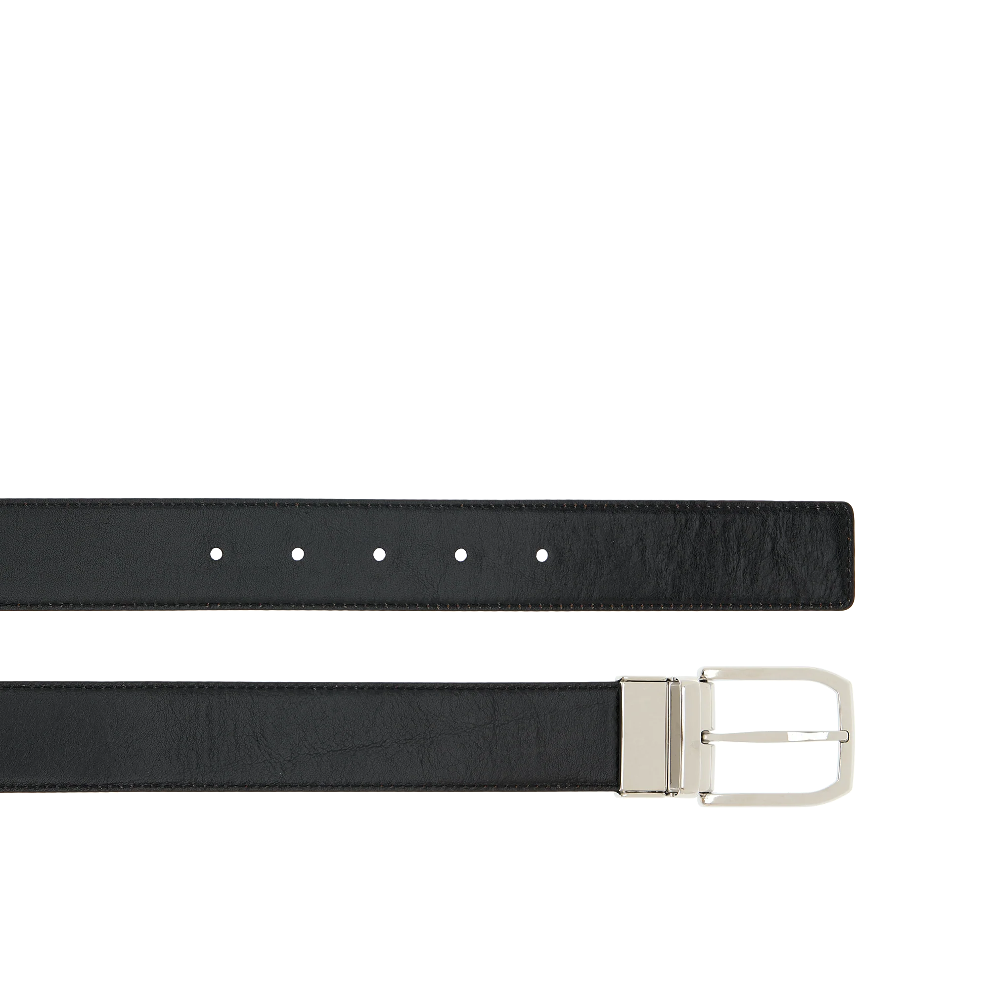Cintura in pelle uomo reversibile nero/marrone