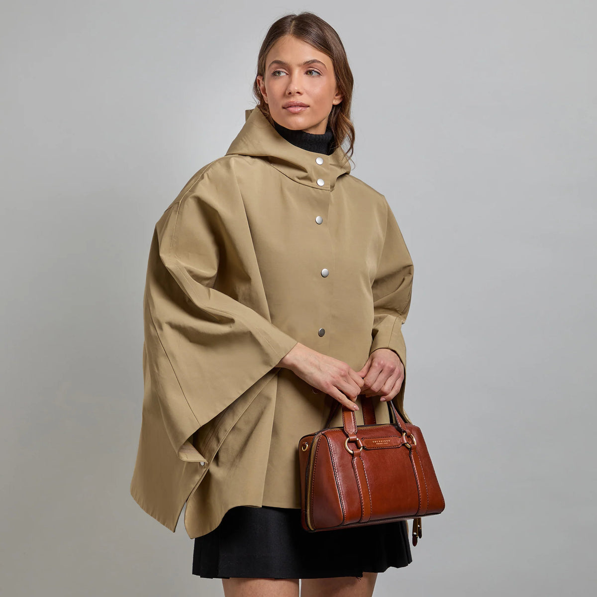 Borsa a mano in pelle con tracolla removibile