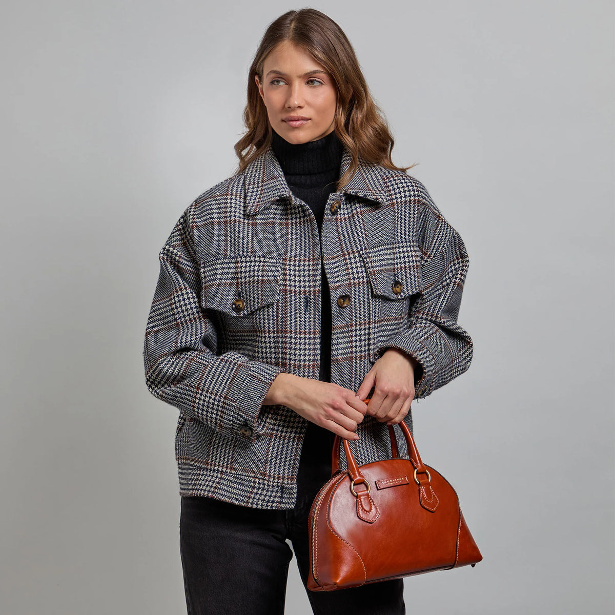 Borsa da donna in pelle con tracolla removibile