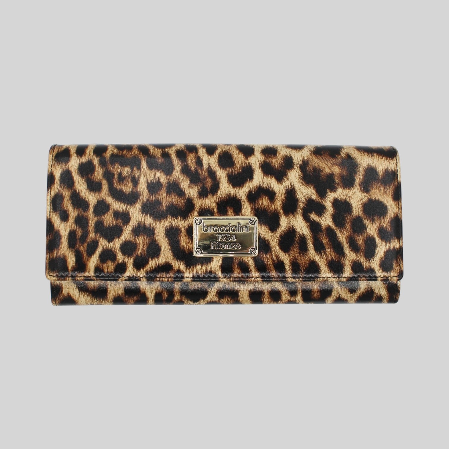 Portafogli Lungo Braccialini Leopard in pelle