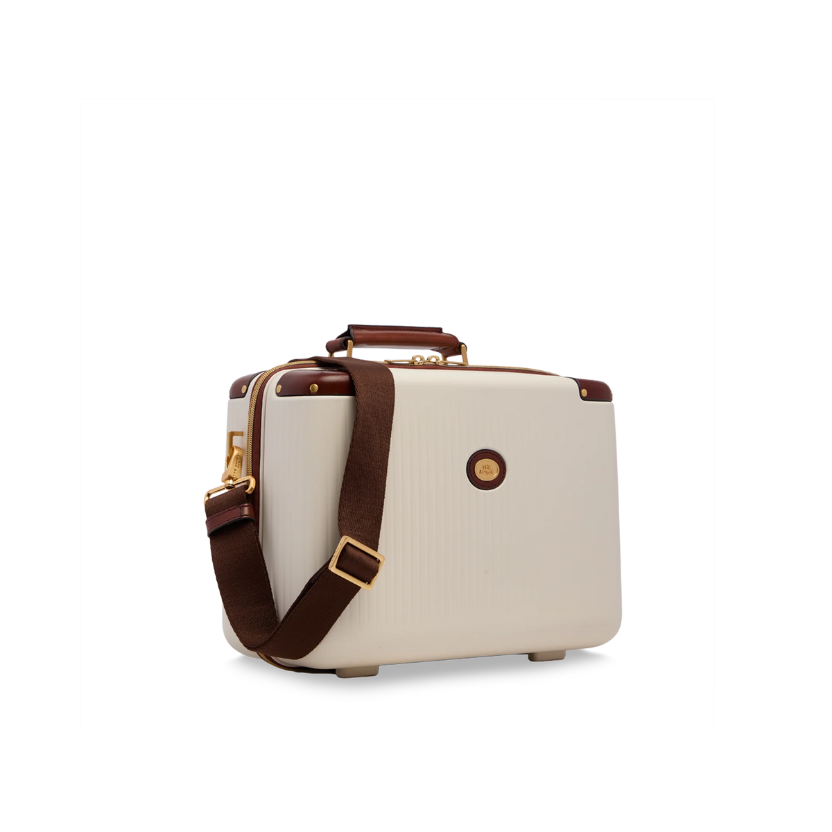 Beauty case in pelle e policarbonato