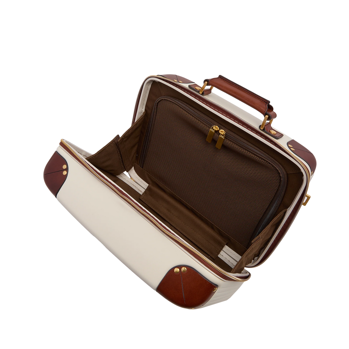 Beauty case in pelle e policarbonato