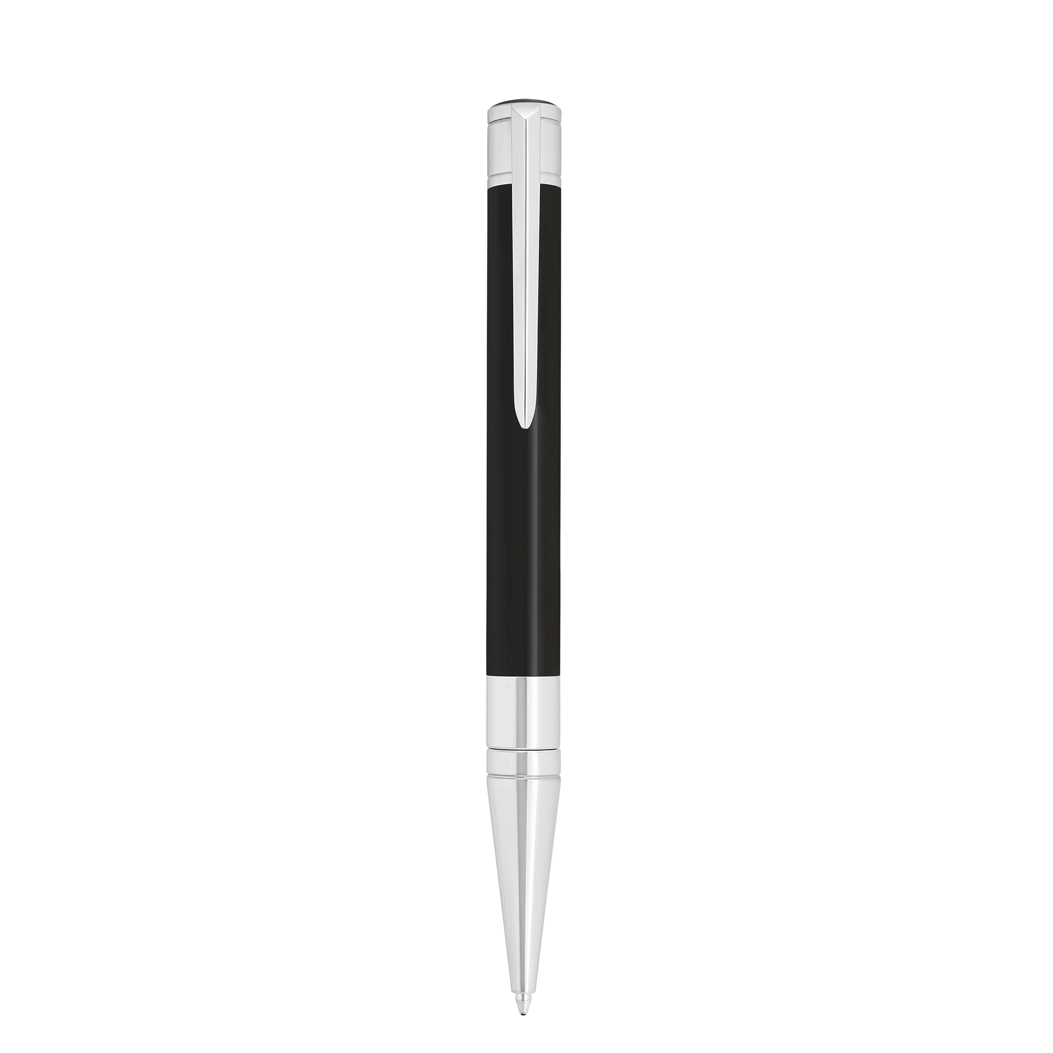 Penna a sfera lacca nera e finiture cromate, linea D-Initial