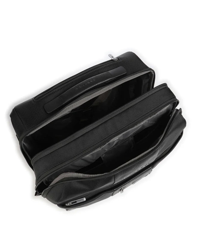 Cartella trolley porta pc e porta iPad® in tessuto e pelle