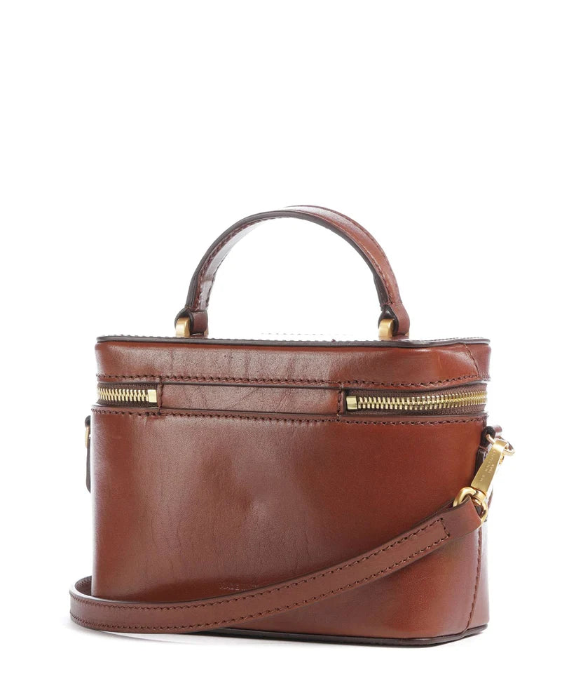 Bauletto in pelle con tracolla removibile