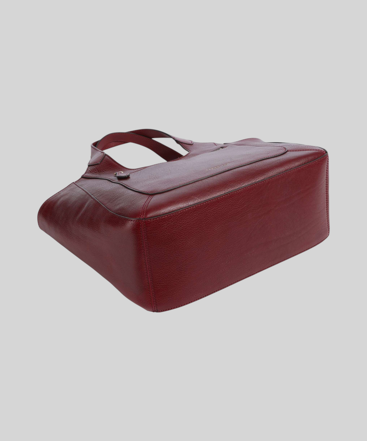 Borsa morbida LIBUTTI The Bridge linea Luce in pelle granulata color bordeaux con manici