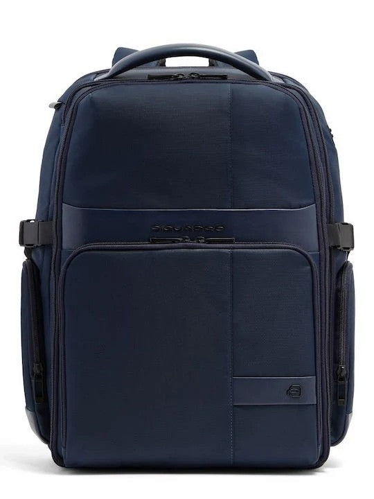 Zaino 3 comparti porta PC 17" in tessuto e pelle
