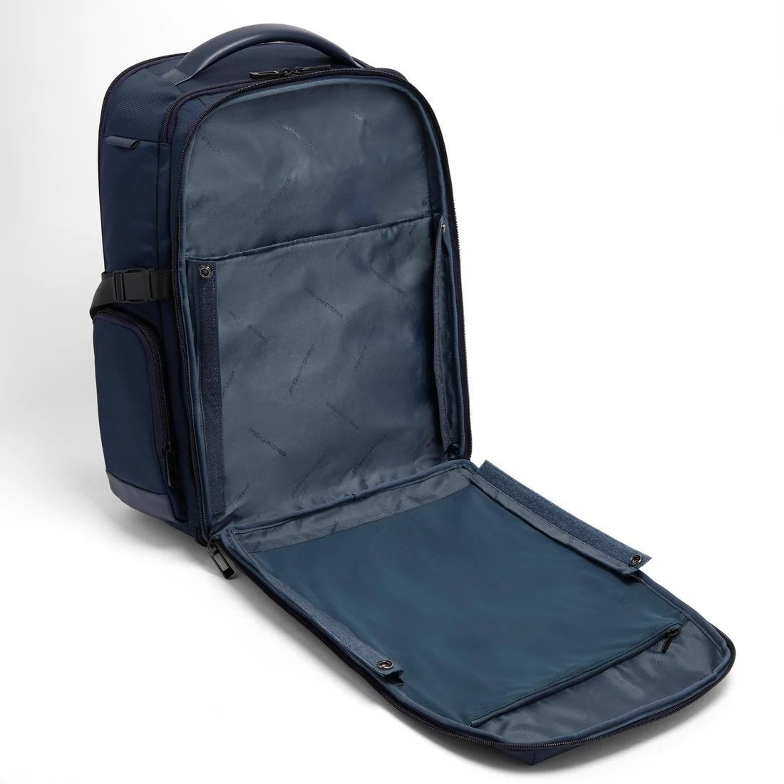 Zaino 3 comparti porta PC 17" in tessuto e pelle