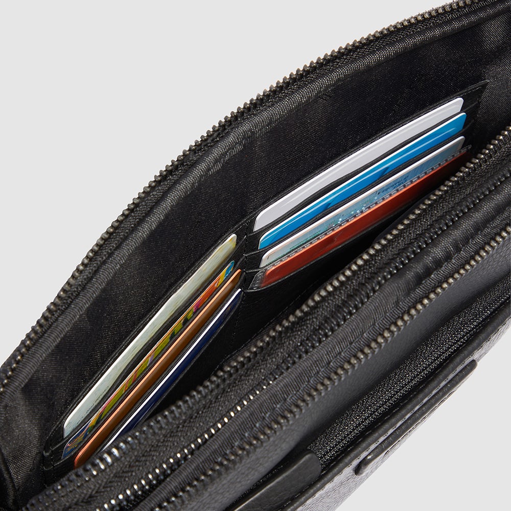 Pochette uomo porta iPad®mini in pelle con polsiera
