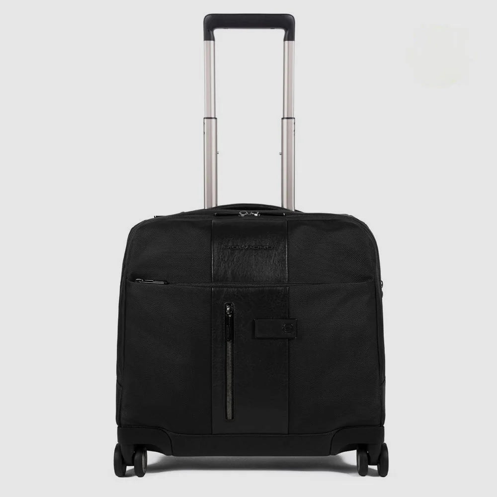 Cartella trolley porta pc e porta iPad® in tessuto e pelle