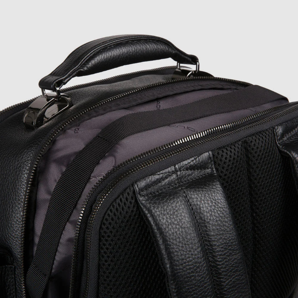 Zaini viaggio pelle, 3 comparti Bagmotic, antifurto Fingerprint