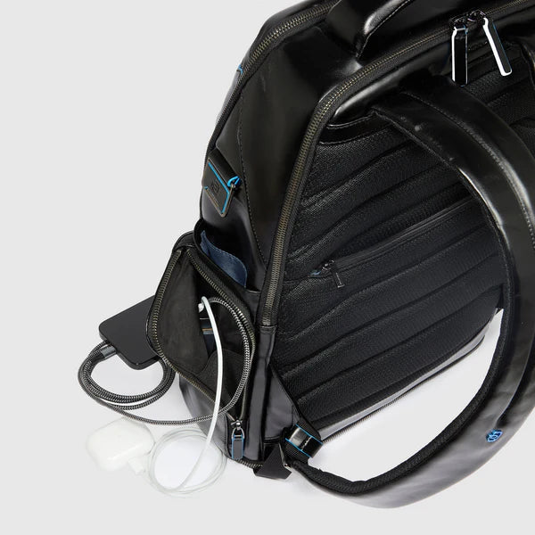 Zaino 2 comparti in pelle porta PC 15,6''
