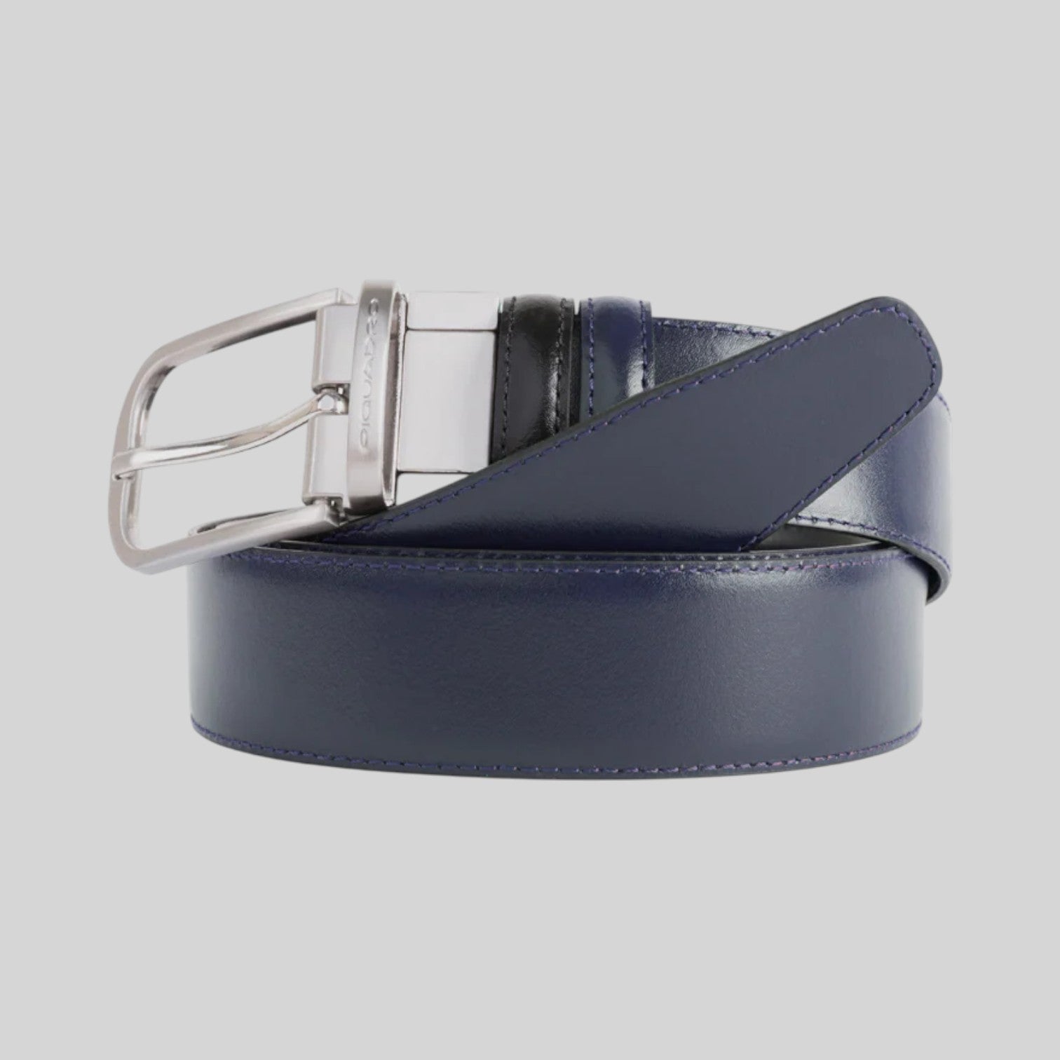 Cintura uomo in pelle con fibbia ad ardiglione reversibile