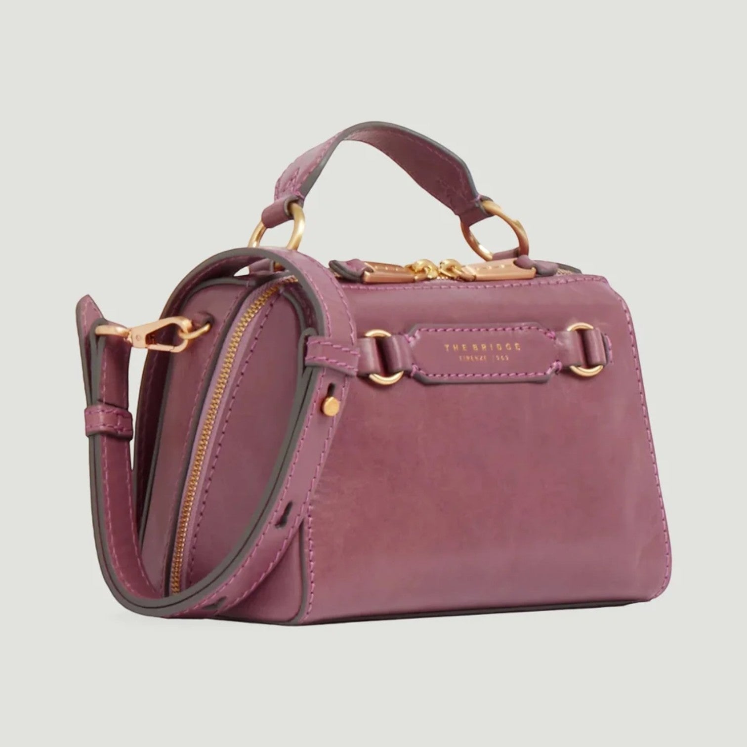 Borsa a mano in pelle con tracolla removibile