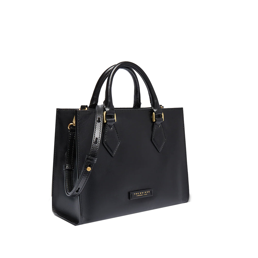 Borsa a mano in pelle con tracolla removibile