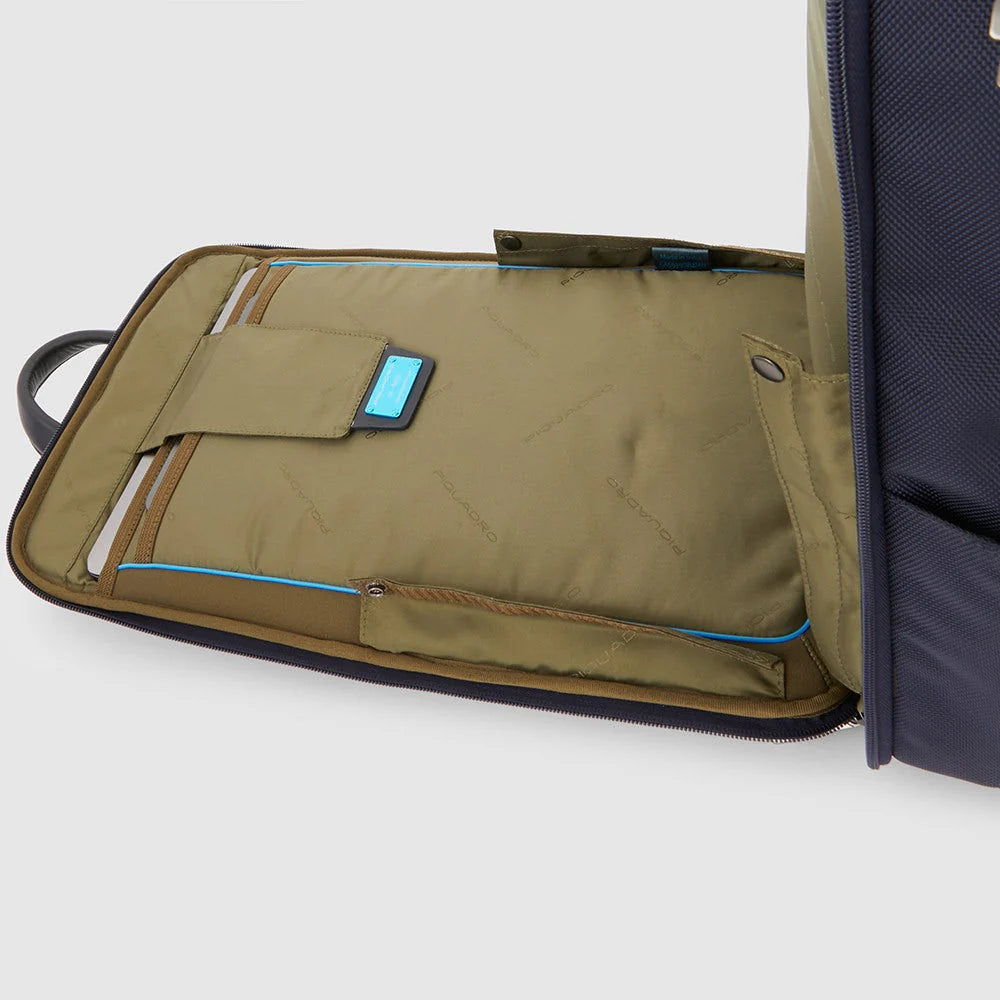 Piquadro Zaino 2 Comparti Tess_Pelle,Pc 15,60" Modulare