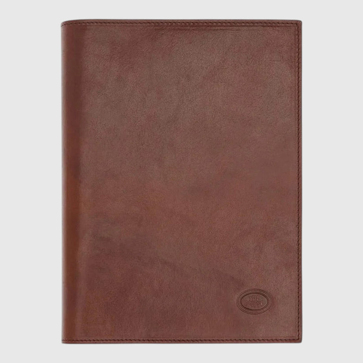 Agenda LIBUTTI 15x21 cm in cuoio marrone naturale con cuciture a vista e design artigianale elegante
