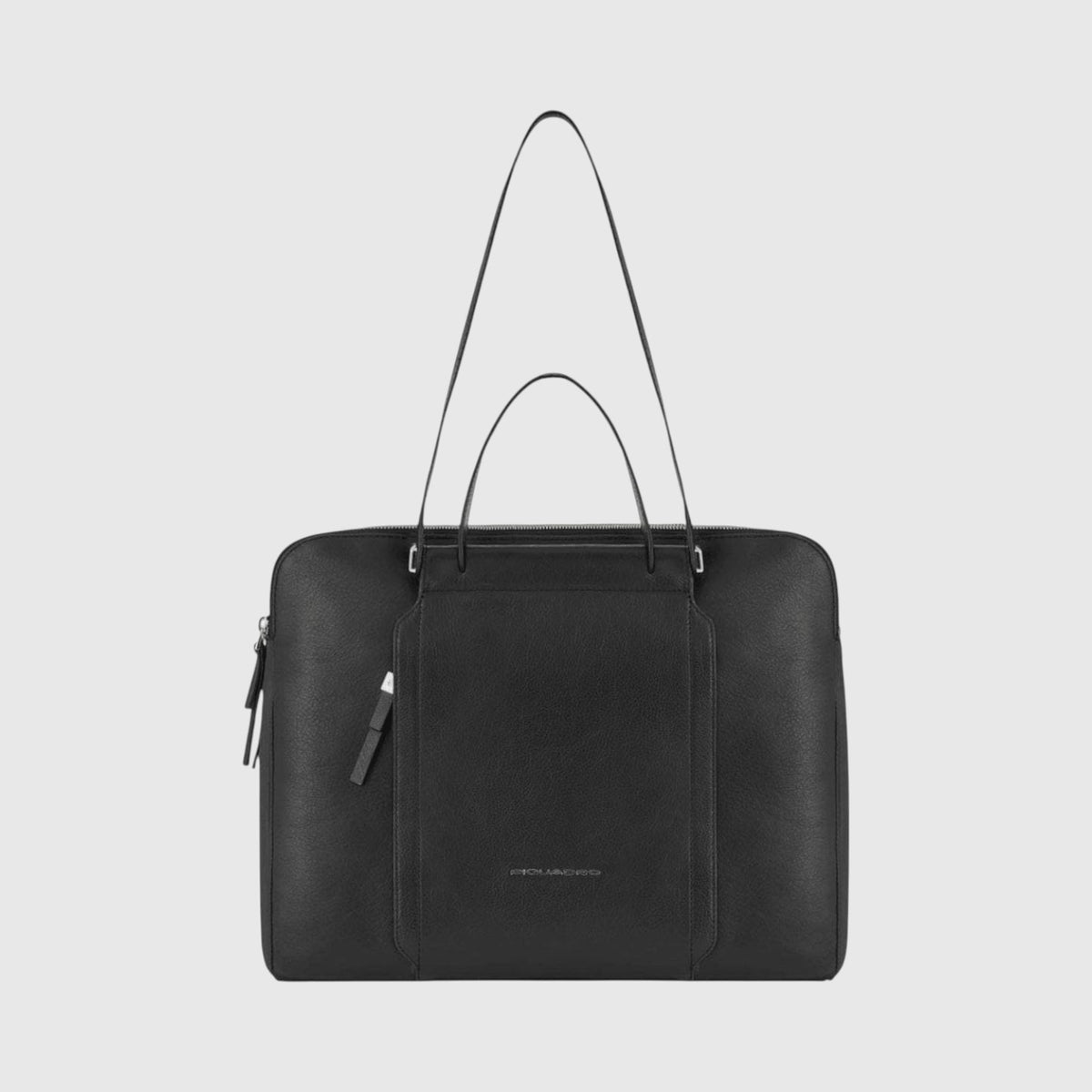 Borsa professionale LIBUTTI in pelle nera per PC 14 pollici con tre scomparti, manici ergonomici e tracolla regolabile