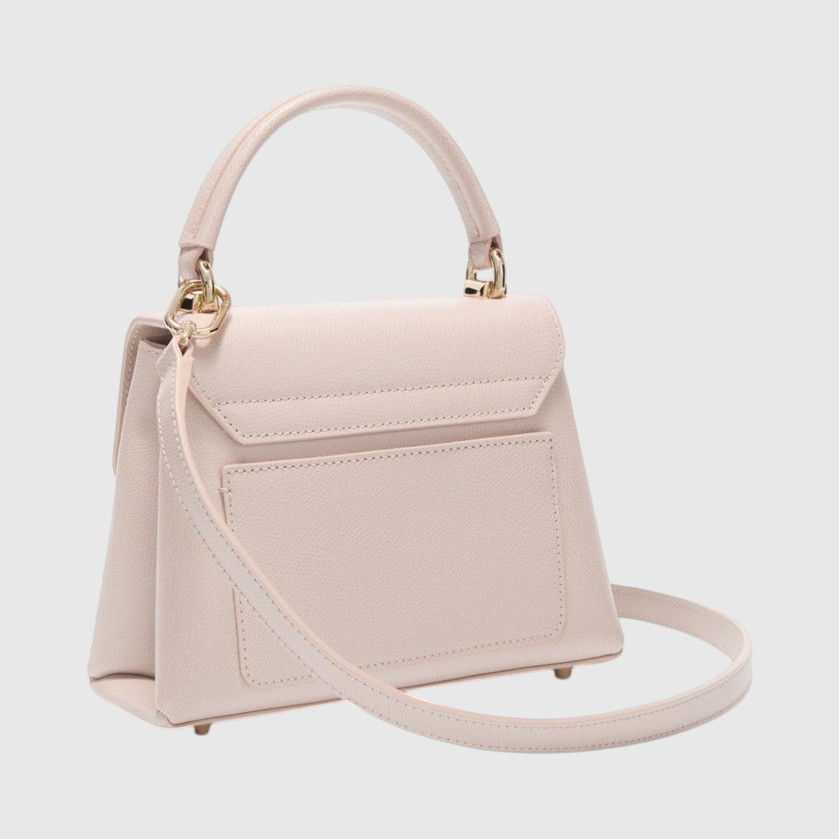 Mini borsa a mano LIBUTTI Furla 1927 in pelle rosa granata con tracolla rimovibile e tasca posteriore esterna