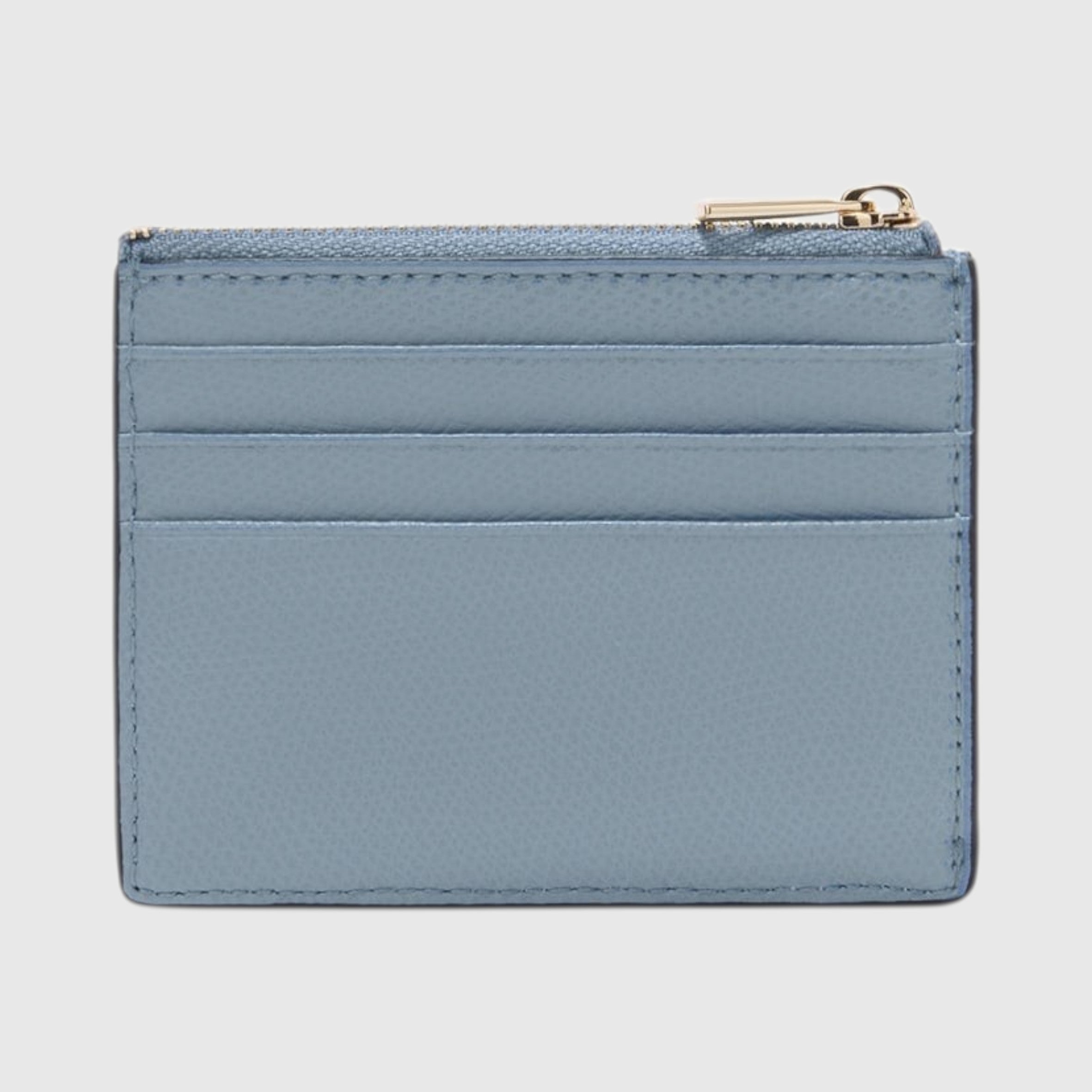 Portacarte di credito LIBUTTI Furla Camelia in pelle azzurra con scomparti e chiusura a zip