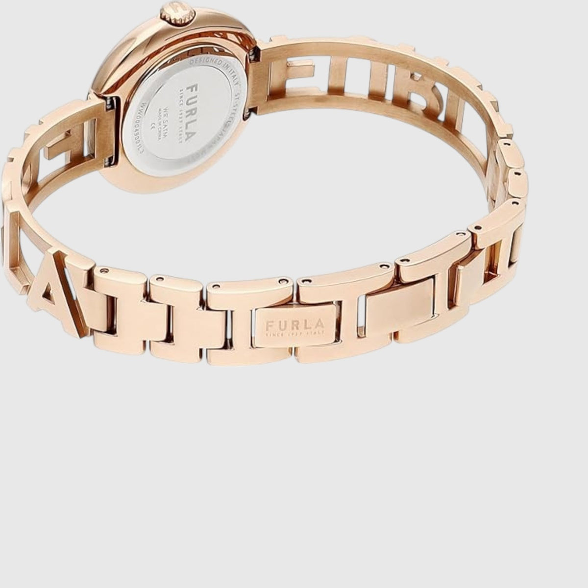 Orologio LIBUTTI Furla in acciaio color oro rosso con cinturino a maglie logate e chiusura a farfalla