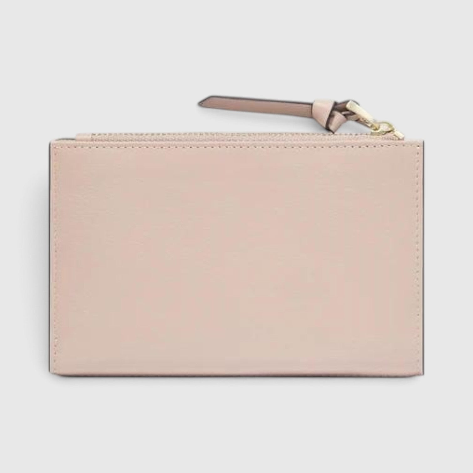 Portafoglio bifold LIBUTTI in pelle rosa con cerniera laterale e protezione RFID anti frode