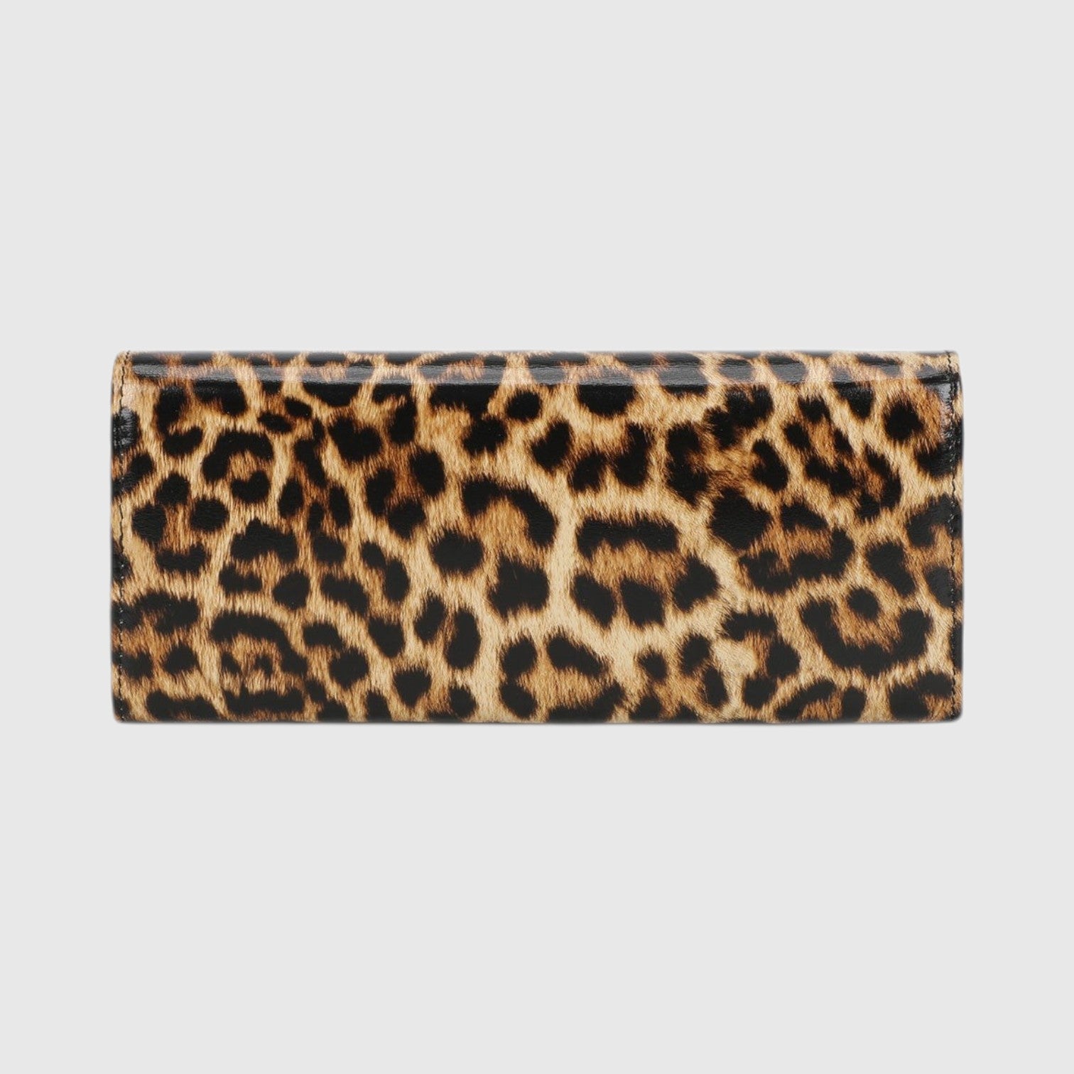 Portafoglio lungo LIBUTTI Braccialini in pelle con stampa leopardata, patta frontale e logo dorato.