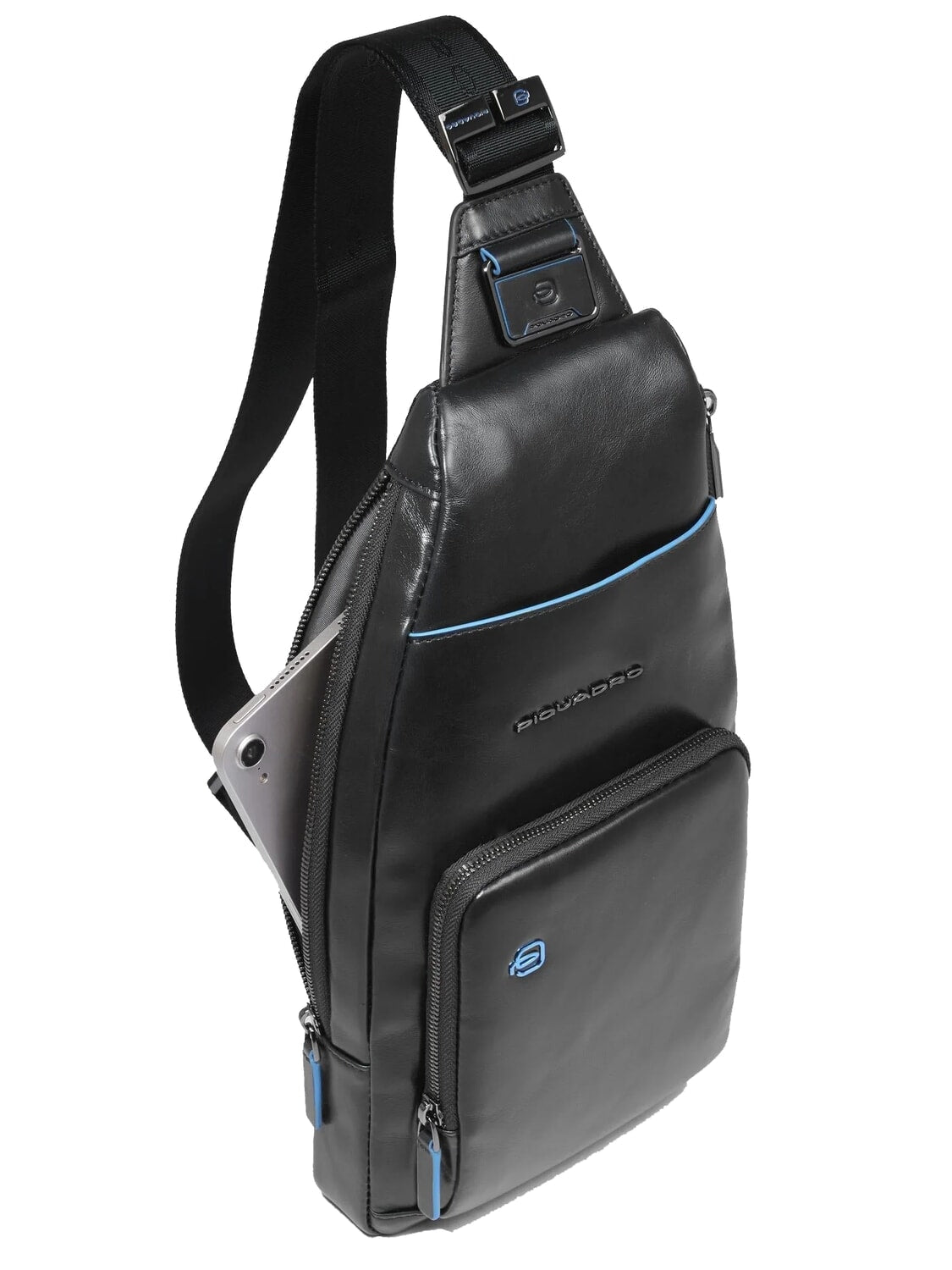 Monospalla in pelle, porta tablet mini